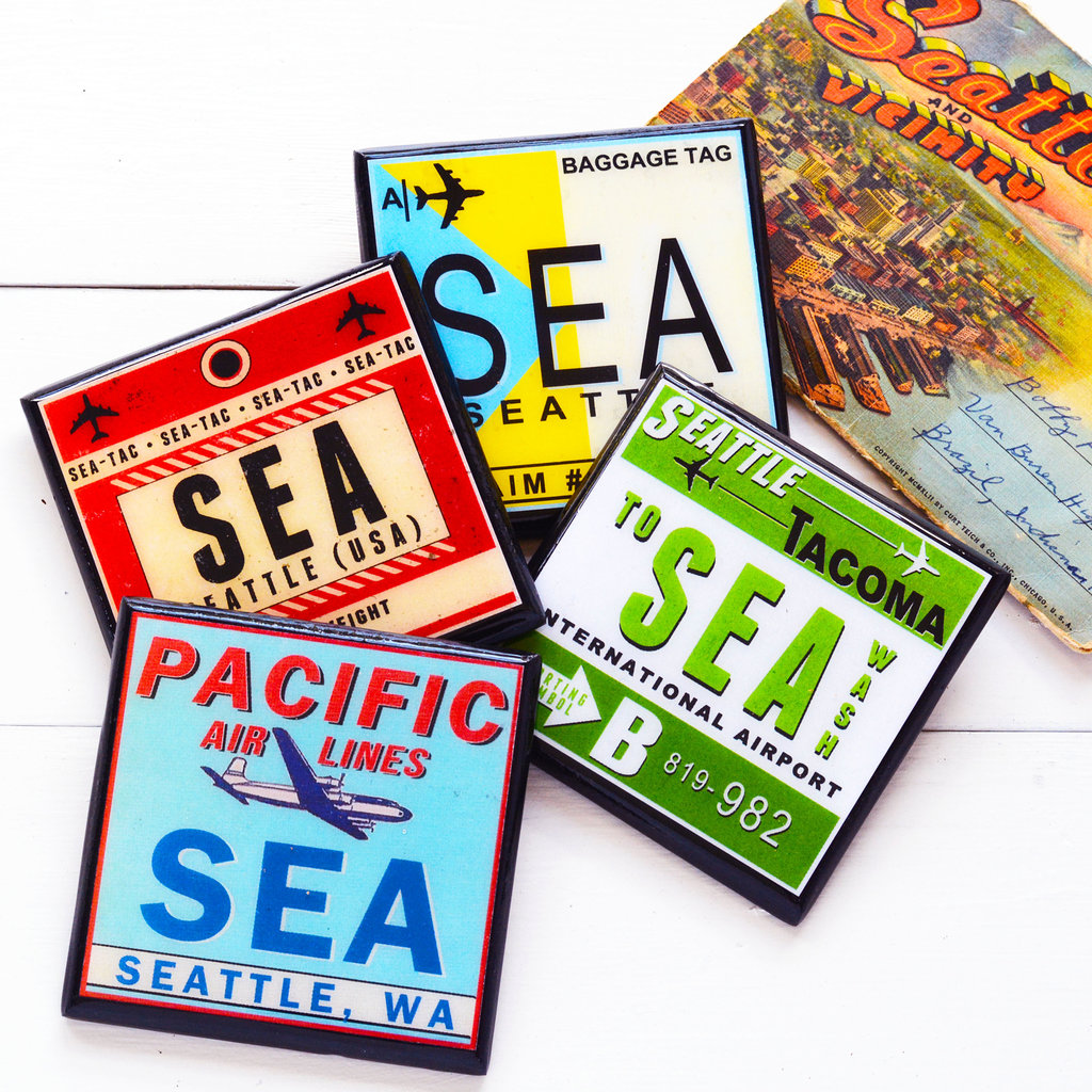 SEA (Pacific Airlines) Vintage Coaster