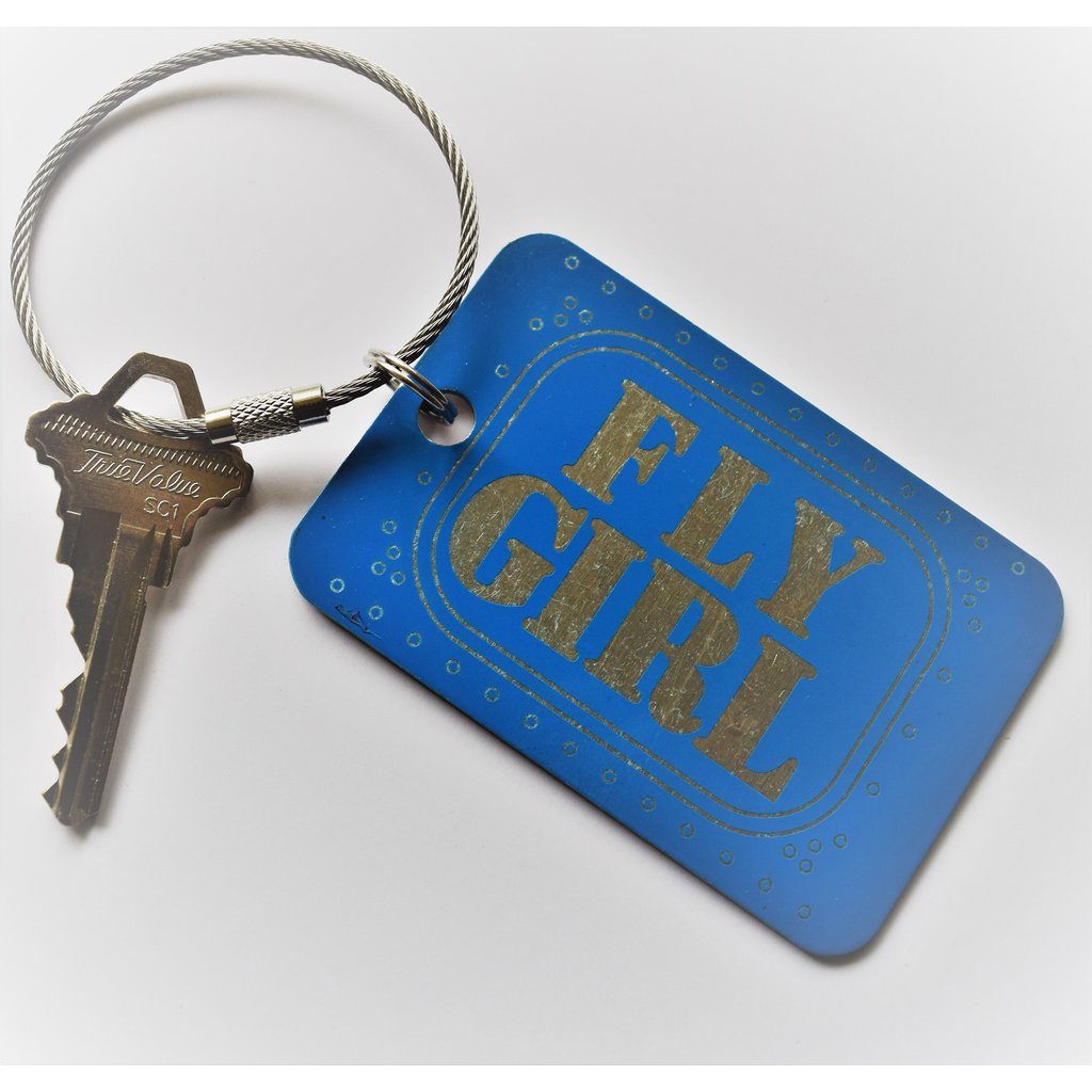 1WB- Fly Girl Bag Tag - Blue