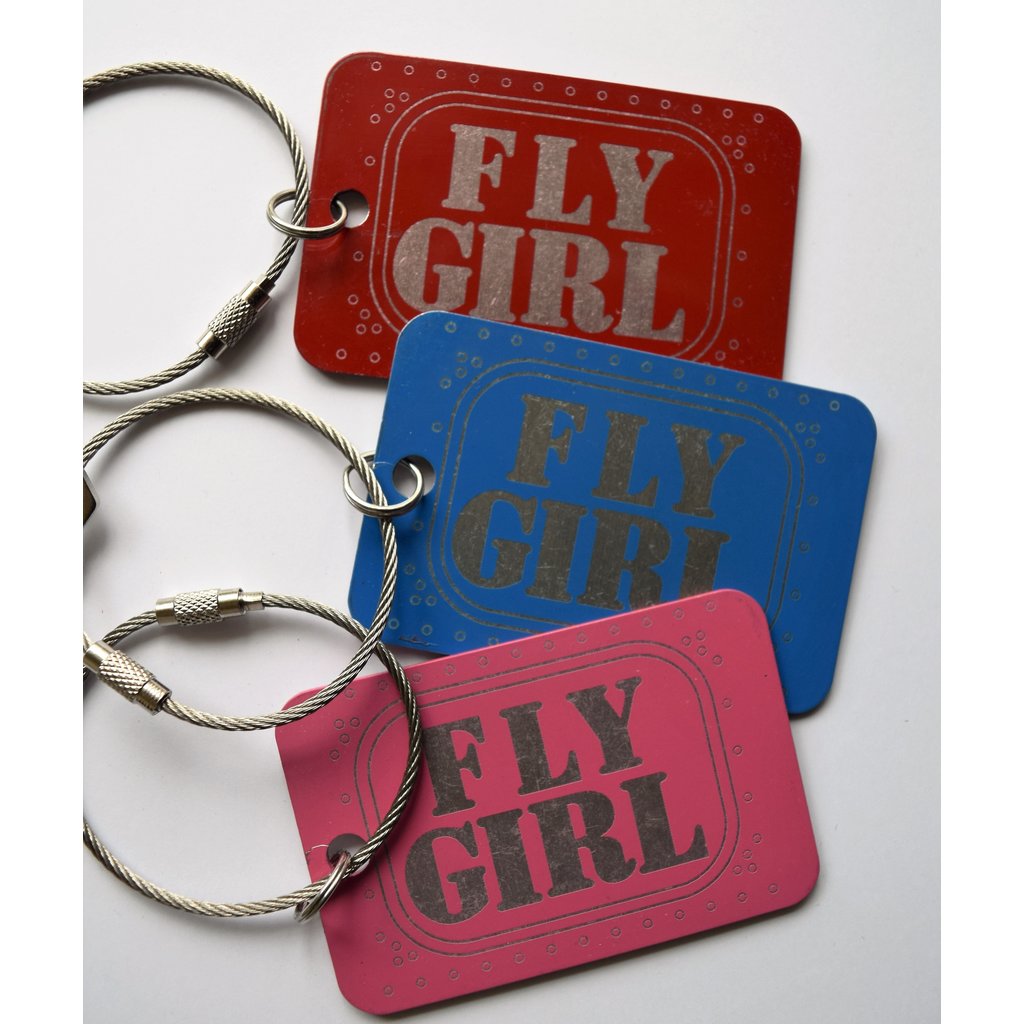1WB- Fly Girl Bag Tag - Blue