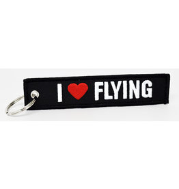 WHSKBNS- I Heart Flying Bag Tag Keychain