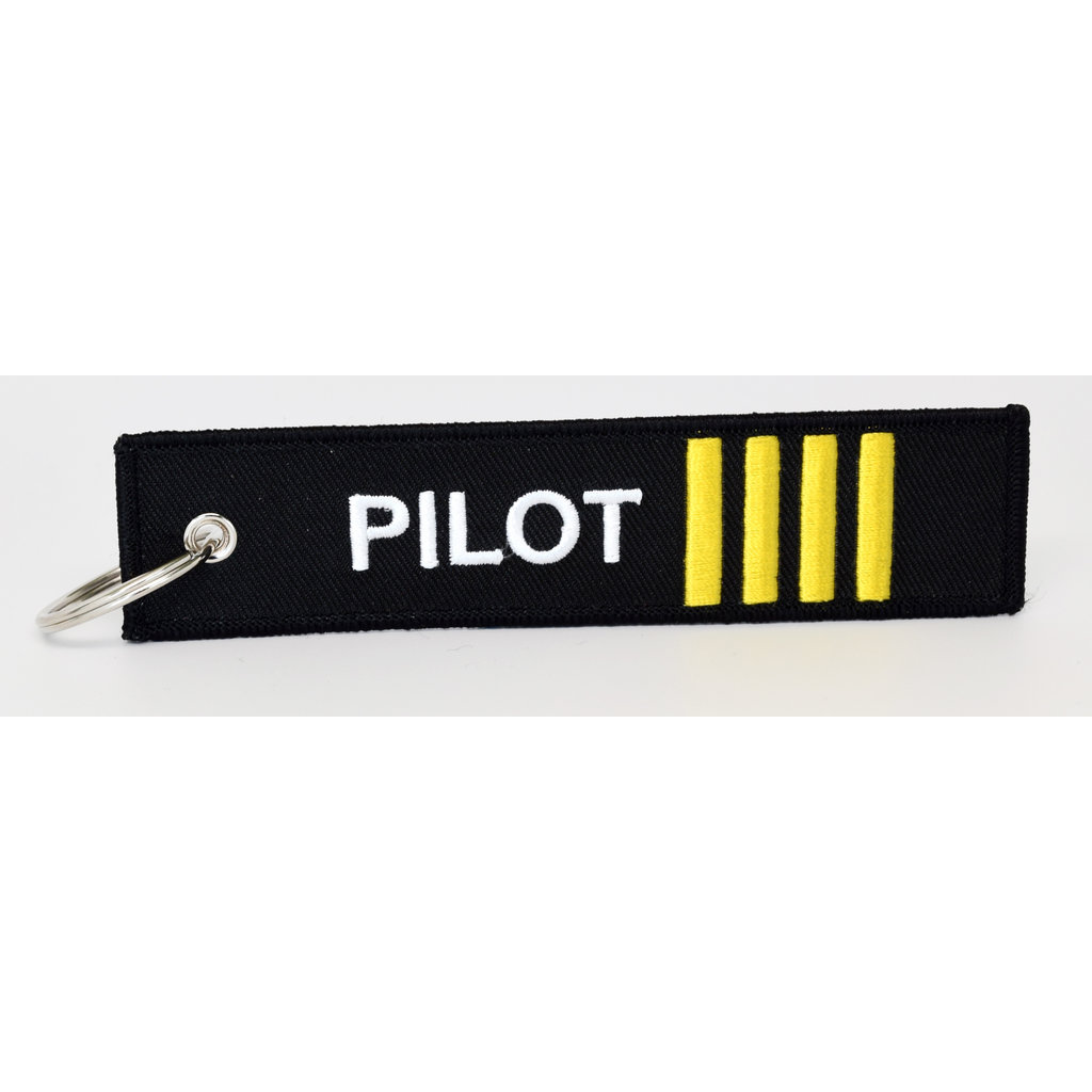 WHSKBNS- Pilot Bag Tag Keychain -Black