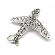 Swarovski Airplane Brooch