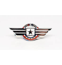 Silver Wings with Star Pin