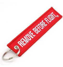 Remove Before Flight Bag Tag Keychain