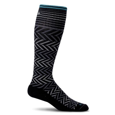 Women's Compression Socks Chevron Black Md/Lg