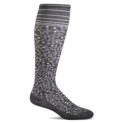 Women's Compression Socks New Leaf Charcoal Sm/Md