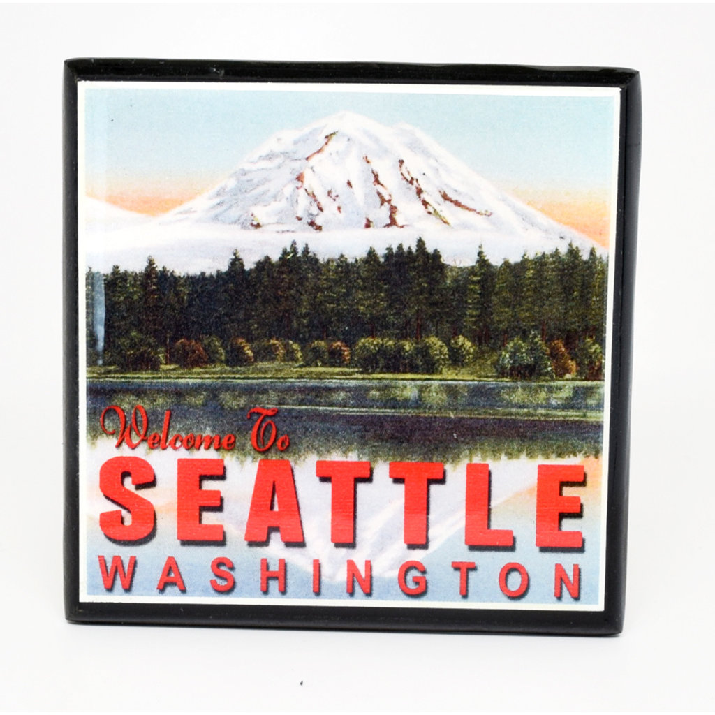 WHCR- Vintage Coasters Set - Visit Seattle