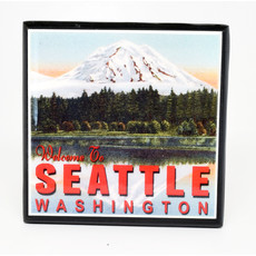 WHCR- Vintage Airport Coaster Set - Visit Seattle