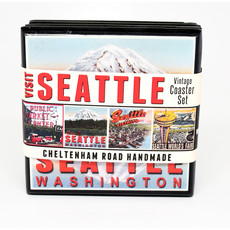 WHCR- Visit Seattle Vintage Coaster Set