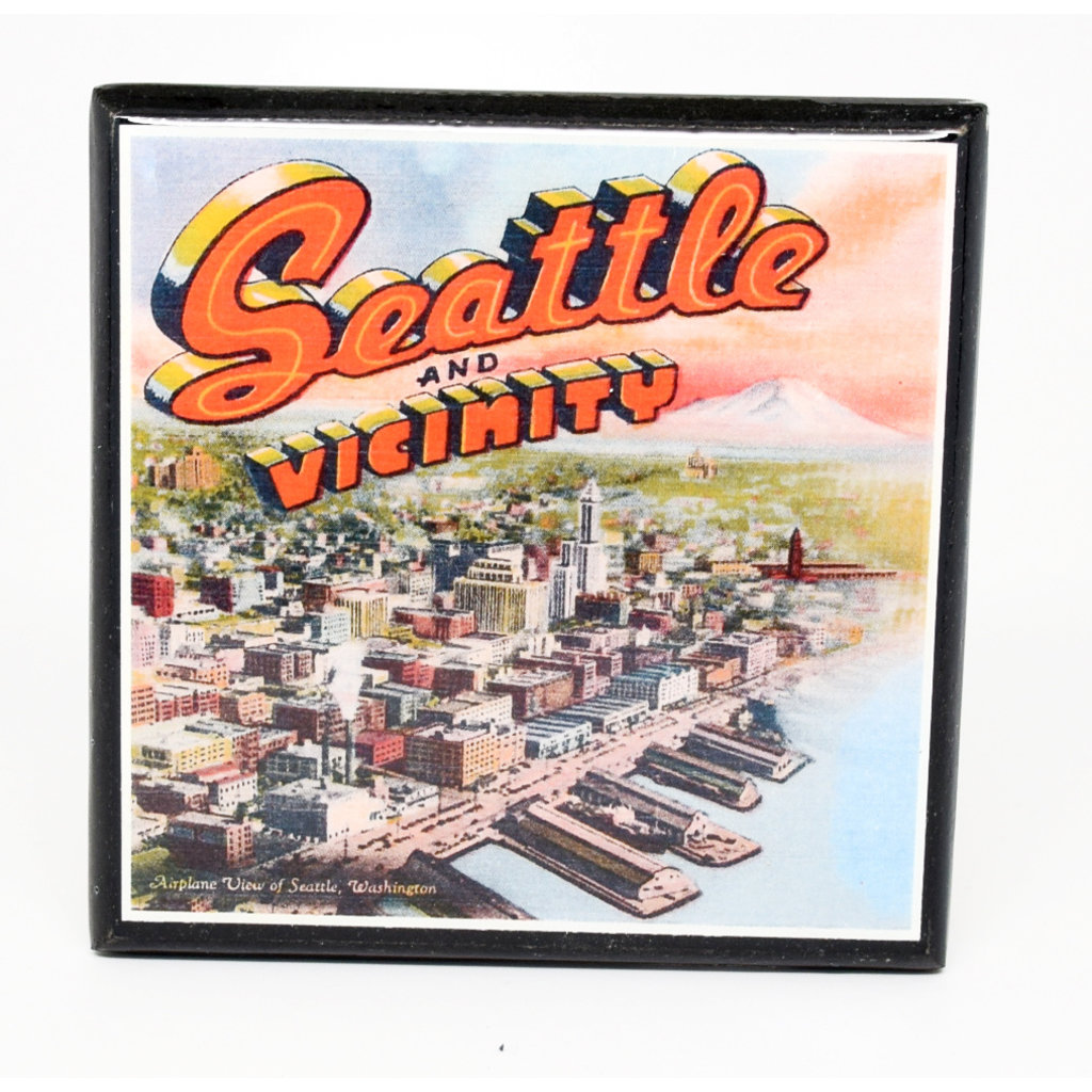 WHCR- Vintage Coasters Set - Visit Seattle