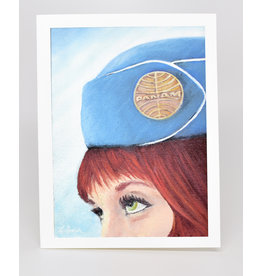 Pan Am 1966  When She Knew Her Way Around the World Greeting Card