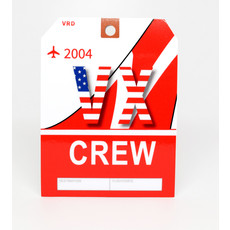 VX CREW Baggage Tag Die-Cut Sticker