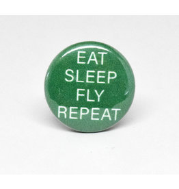 SKB1NS- Pinback Button Eat, Sleep, Fly Repeat