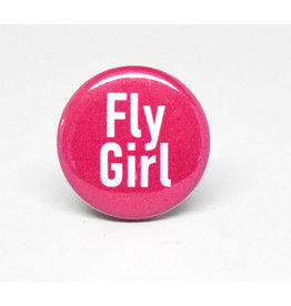 SKB1NS- Pinback Button Fly Girl