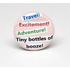 SKB1NS- Pinback Button Tiny Bottles of booze