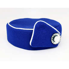 Elite Stewardess Pill Box Hat -Size M -Royal Blue