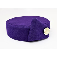 Stewardess Pill Box Hat -Size M -Purple
