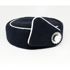 Elite Stewardess Pill Box Hat -Size M -Navy