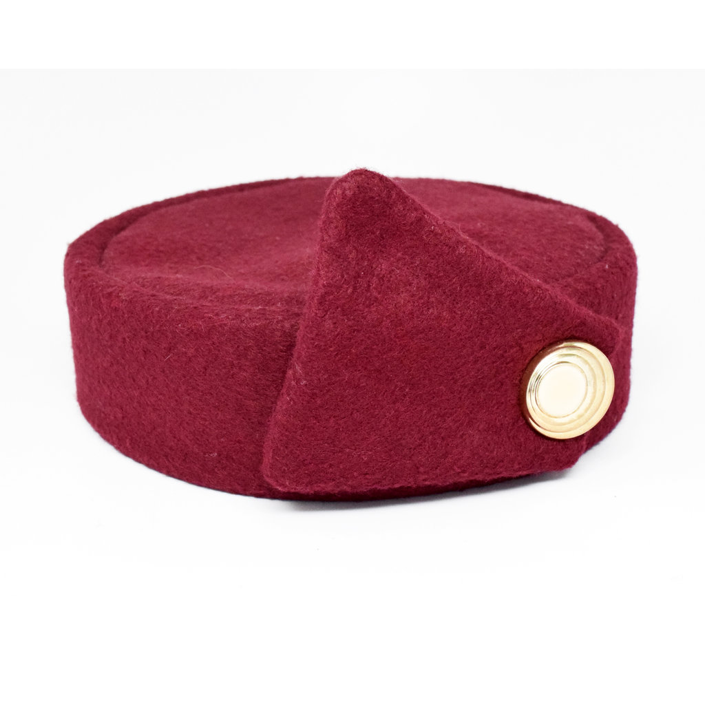 Flight Attendant Pill Box Hat: Size M Red
