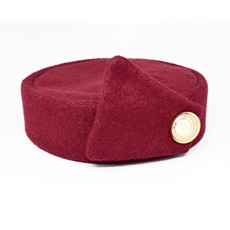 Stewardess Pill Box Hat -Size M -Burgundy