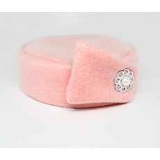 Stewardess Pill Box Hat -Size M -Light Pink