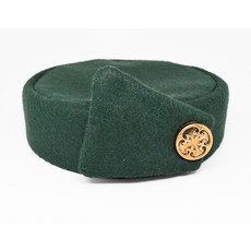 Stewardess Pill Box Hat -Size M -Forest Green