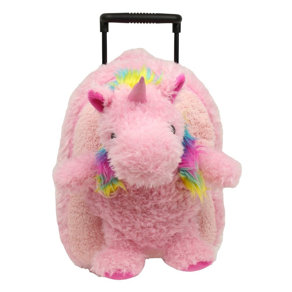 Pink Unicorn Rolling Backpack