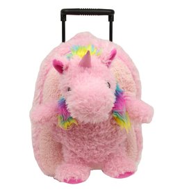 Pink Unicorn Rolling Backpack
