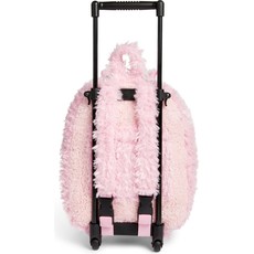 Pink Furry Unicorn Rolling Backpack