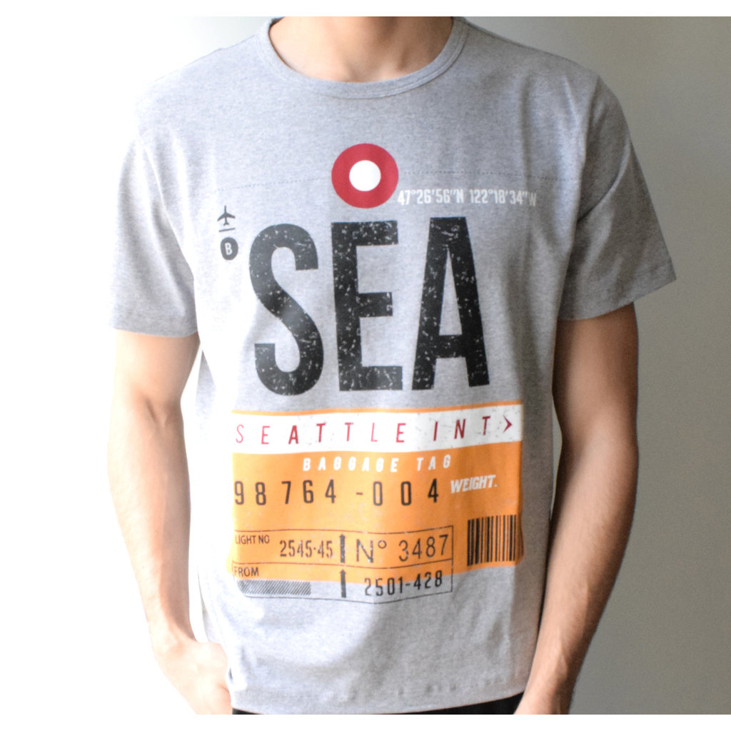 SEA Vintage Baggage Tag Men's T-shirt