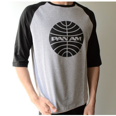 Pan Am Black Globe Baseball T-shirt