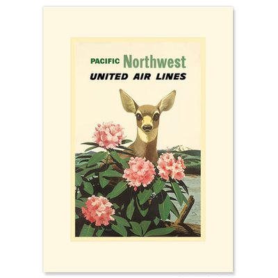 United Airlines Pacific Northwest Greeting Card