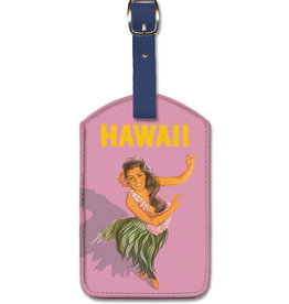 United Airlines Hawaii Hula Dancer Luggage Tag