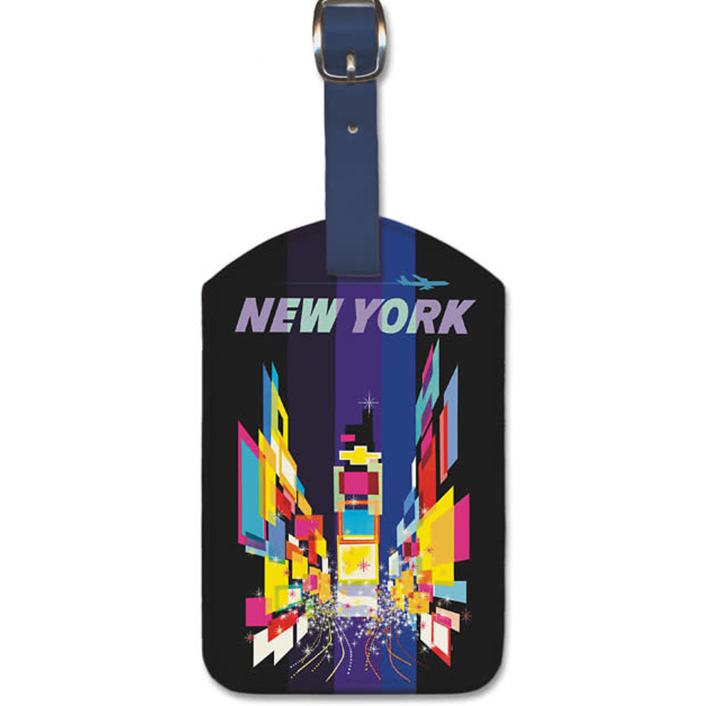 Fly to New York Times Square Luggage Tag