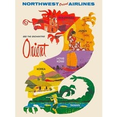 See the Orient - Northwest Orient Airlines - Print 9 x 12
