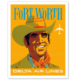 Delta Air Lines Fort Worth, Texas Cowboy Print