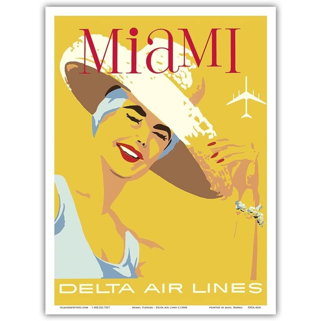 Delta Air Lines Miami, Florida Print 9x12