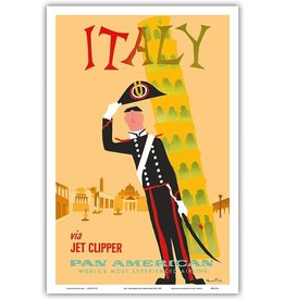 Pan Am Fly to Italy via Jet Clipper Print