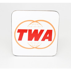 WHVA- TWA Double Globe Logo Airline Coaster