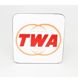 WHVA- TWA Double Globe Logo Airline Coaster