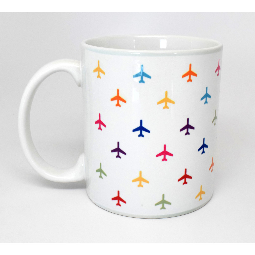 Airplane Pattern Coffee Mug