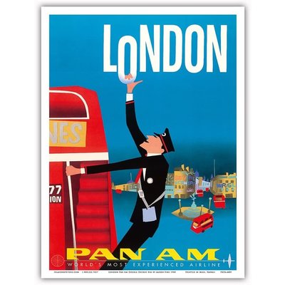 Pan Am London Double Decker Print