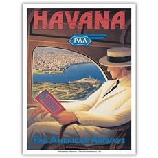 Pan Am Havana Cuba Print 9x12