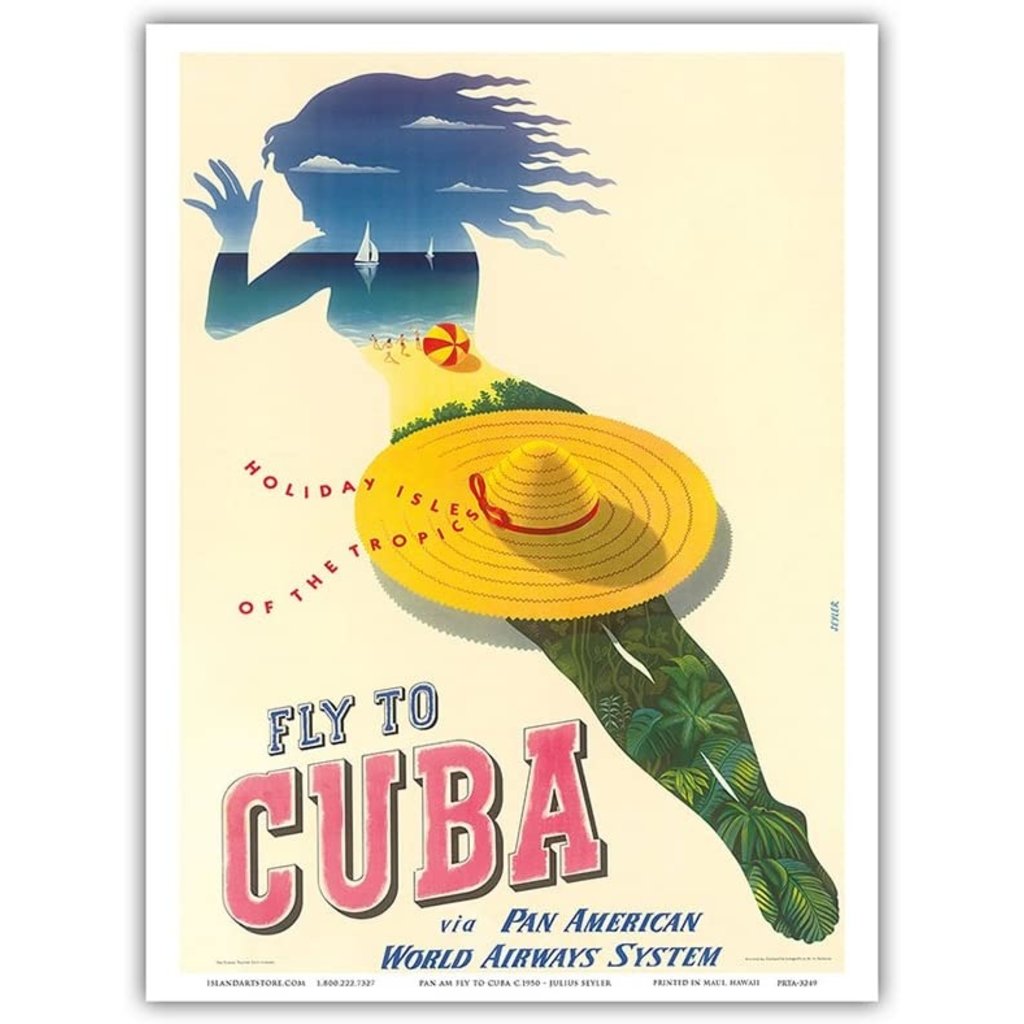 Fly to Cuba Holiday Isles of theTropics Print 9x12
