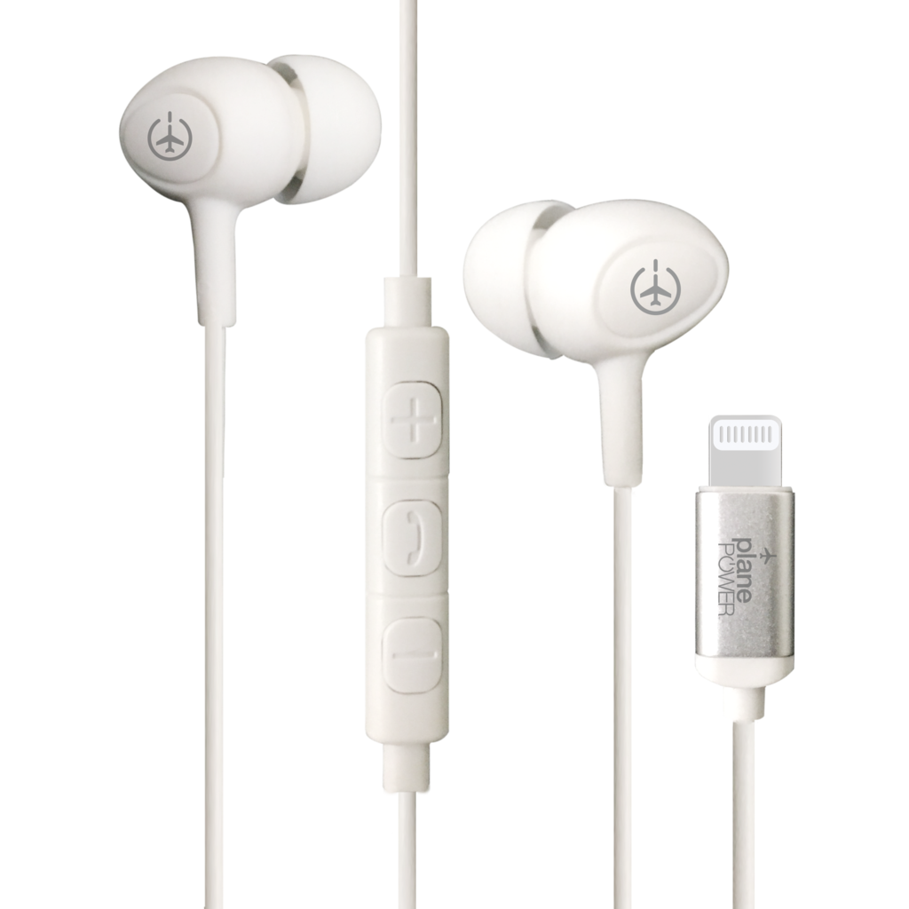 Plane Power Earphone with Lightning Connector