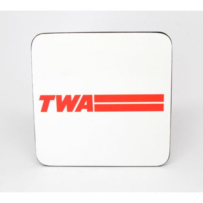 WHVA- TWA Stripe Logo Airline Coaster