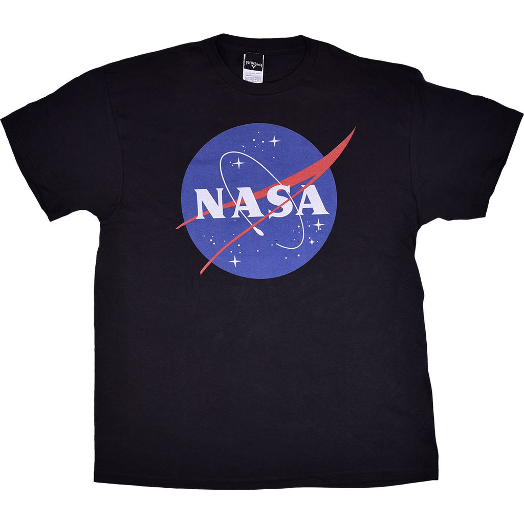 NASA Meatball Adult Black T-shirt