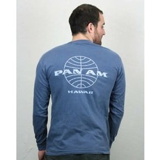 Pan Am Globe Logo Long Sleeve Mens T-shirt