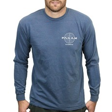 Pan Am Globe Logo Long Sleeve Mens T-shirt