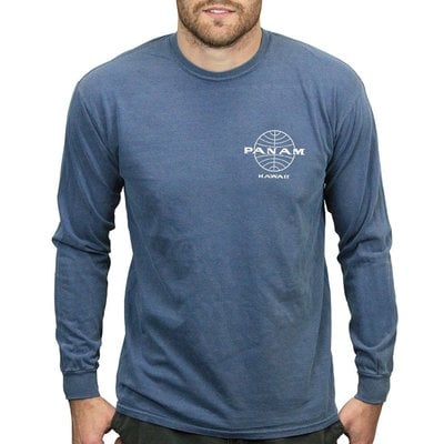 Pan Am Globe Logo Long Sleeve Mens T-shirt